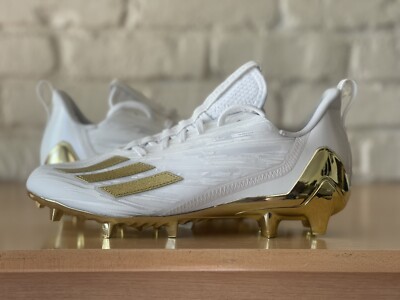 Adidas Adizero White Gold Metallic Football Cleats GX5122 Men Size