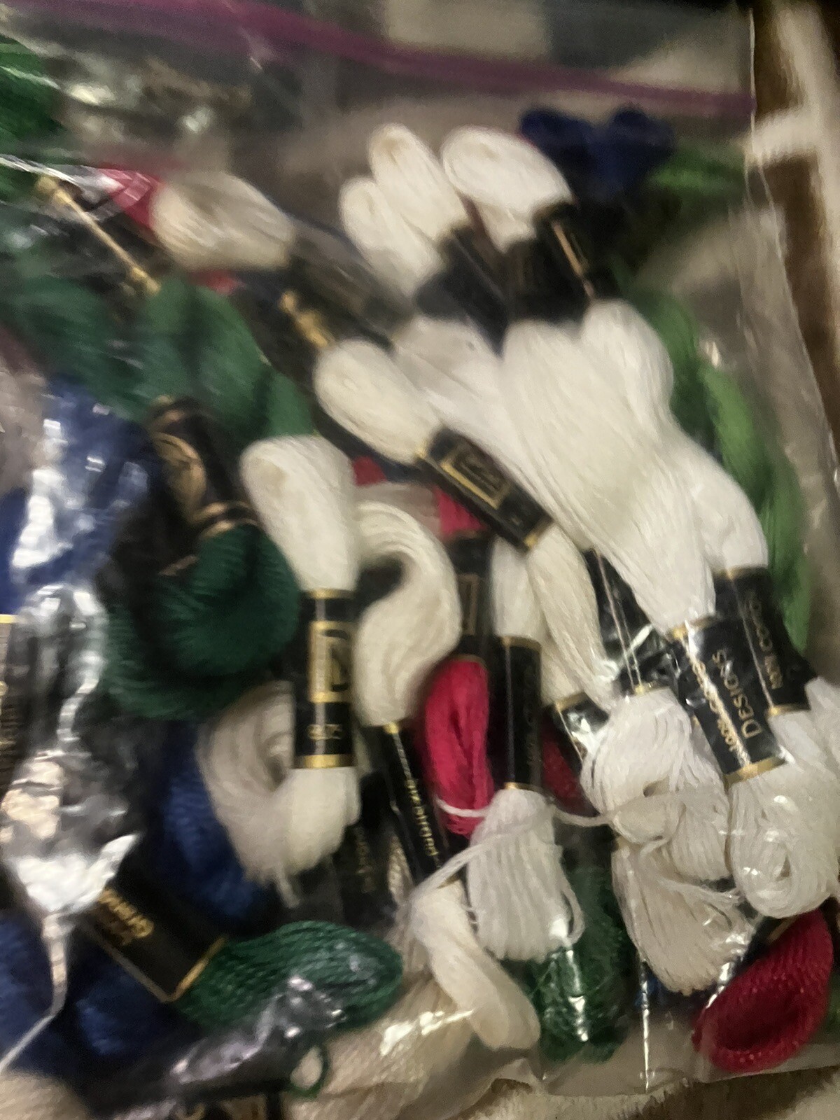 LOT OF 300+ DMC EMBRODIERY THREAD FLOSS SKEINS Solid Metallic Cross Stitch