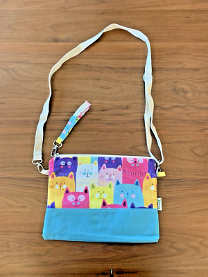 AuthenticStyle&Co.Handmade Cat Desig Clutch Bag Removable Shoulder & Hand Straps