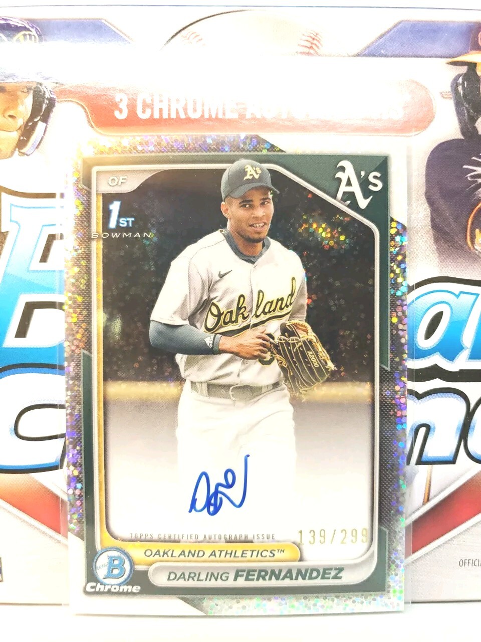 2024 Bowman Chrome Darling Fernandez /299 Auto 1st Speckle Refractor #CPA-DF