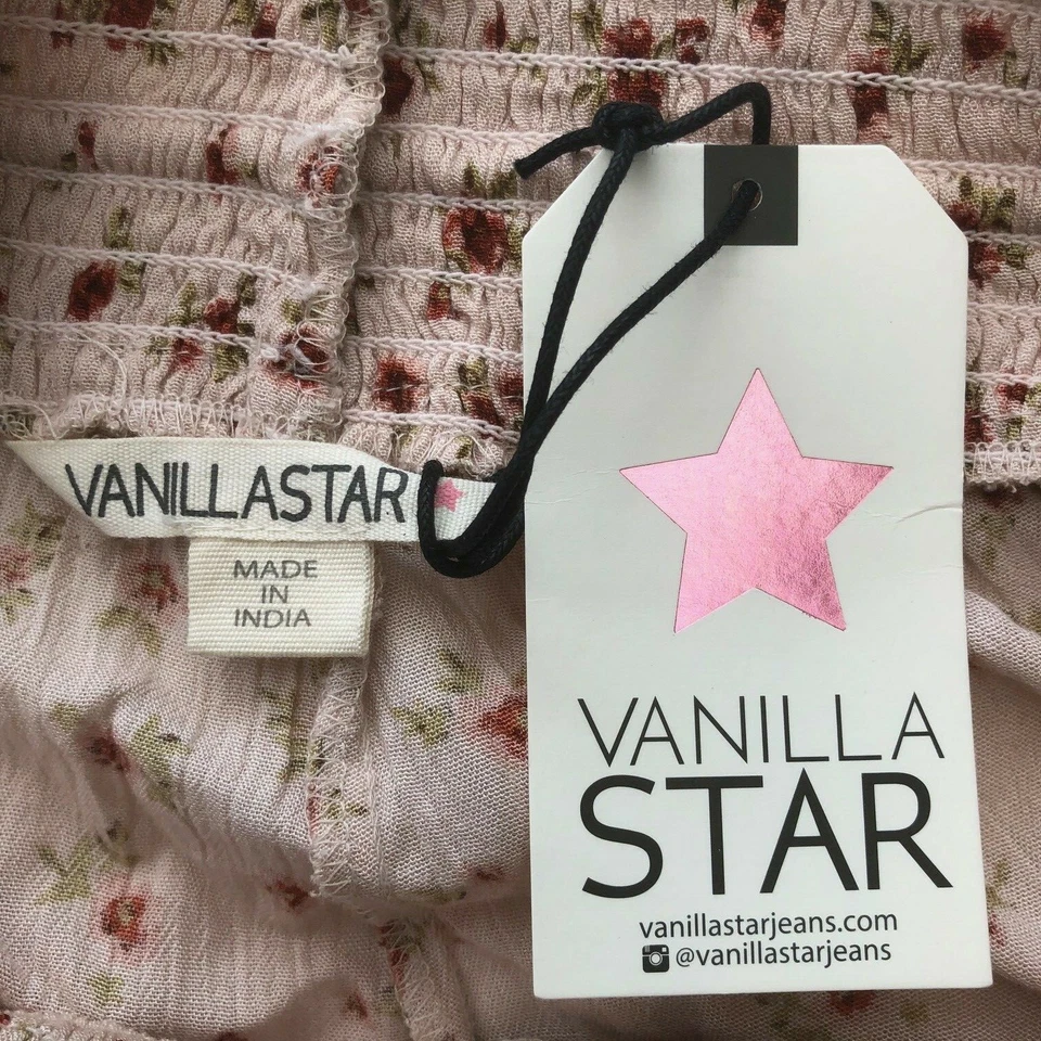 Vanilla Star womens shorts pink floral drawstring lace size S New with Tags - Image 3 of 4