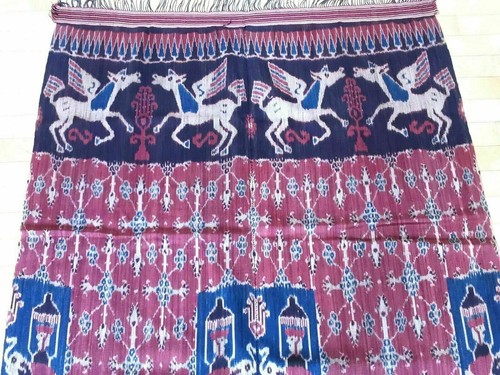 Prächtiges Ikat, Zeremonientuch, Sumba Insel um 1970, 280x120cm - Bild 8 von 11