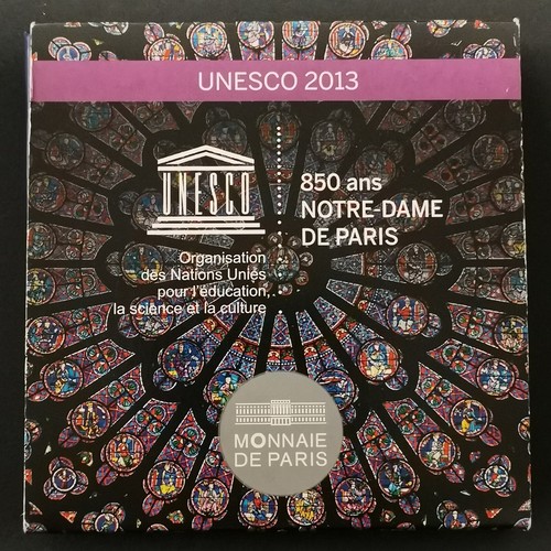 COFFRET 10 EURO ARGENT 2013 NOTRE DAME DE PARIS UNESCO / FRANCE SILVER - Picture 5 of 8