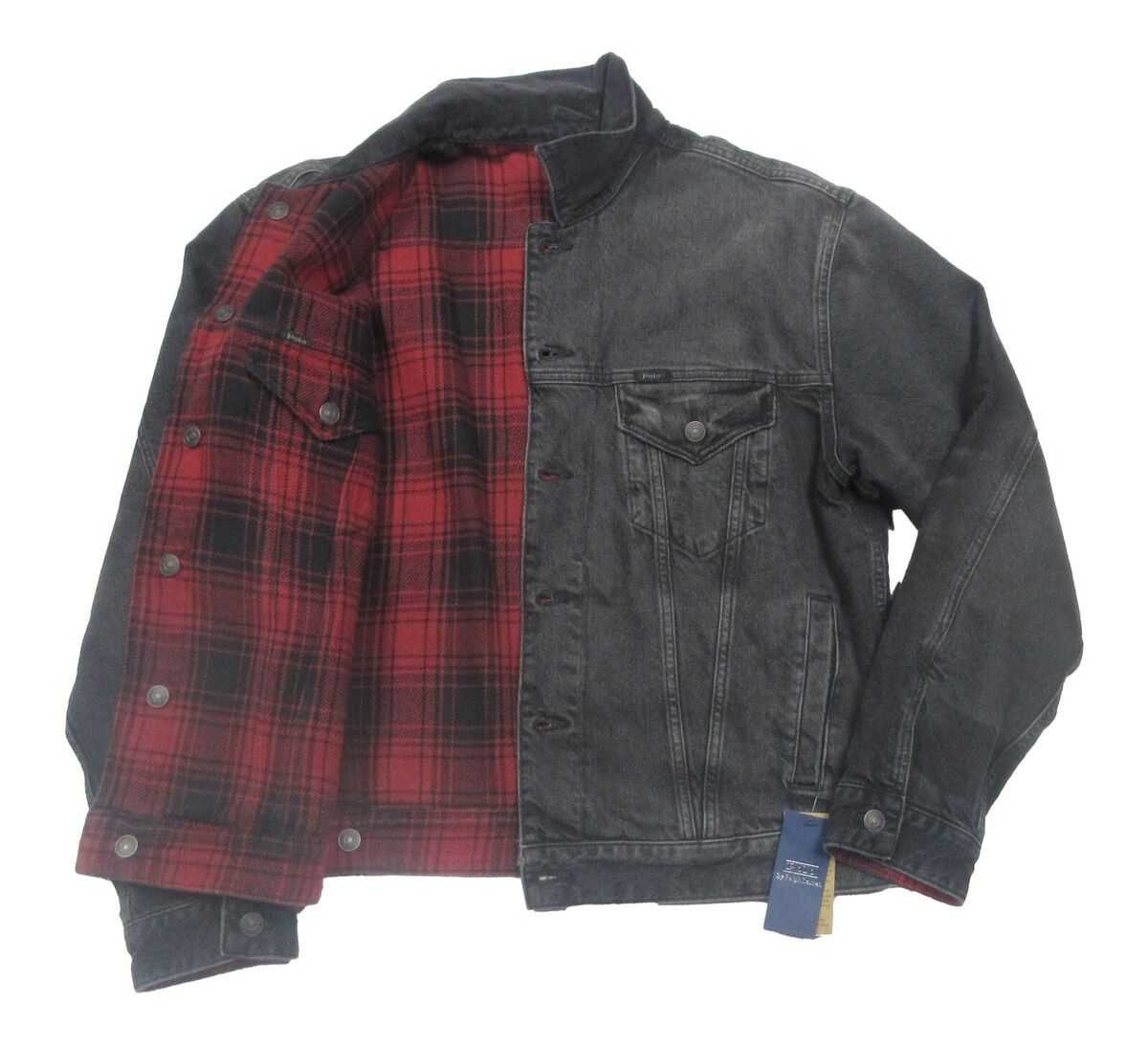 Polo Ralph Lauren Men's Grey/Red-Black Plaid Reversible Polo Ralph Lauren Men's Grey/Red-Black Plaid Reversible