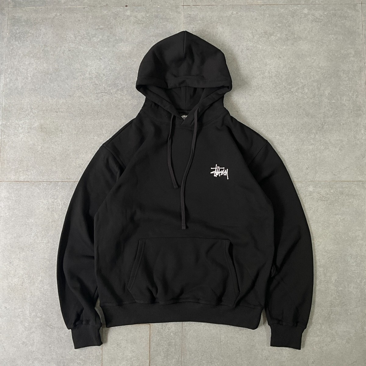 BRAND NEW STUSSY BASIC HOODIE BLACK - MEDIUM | eBay