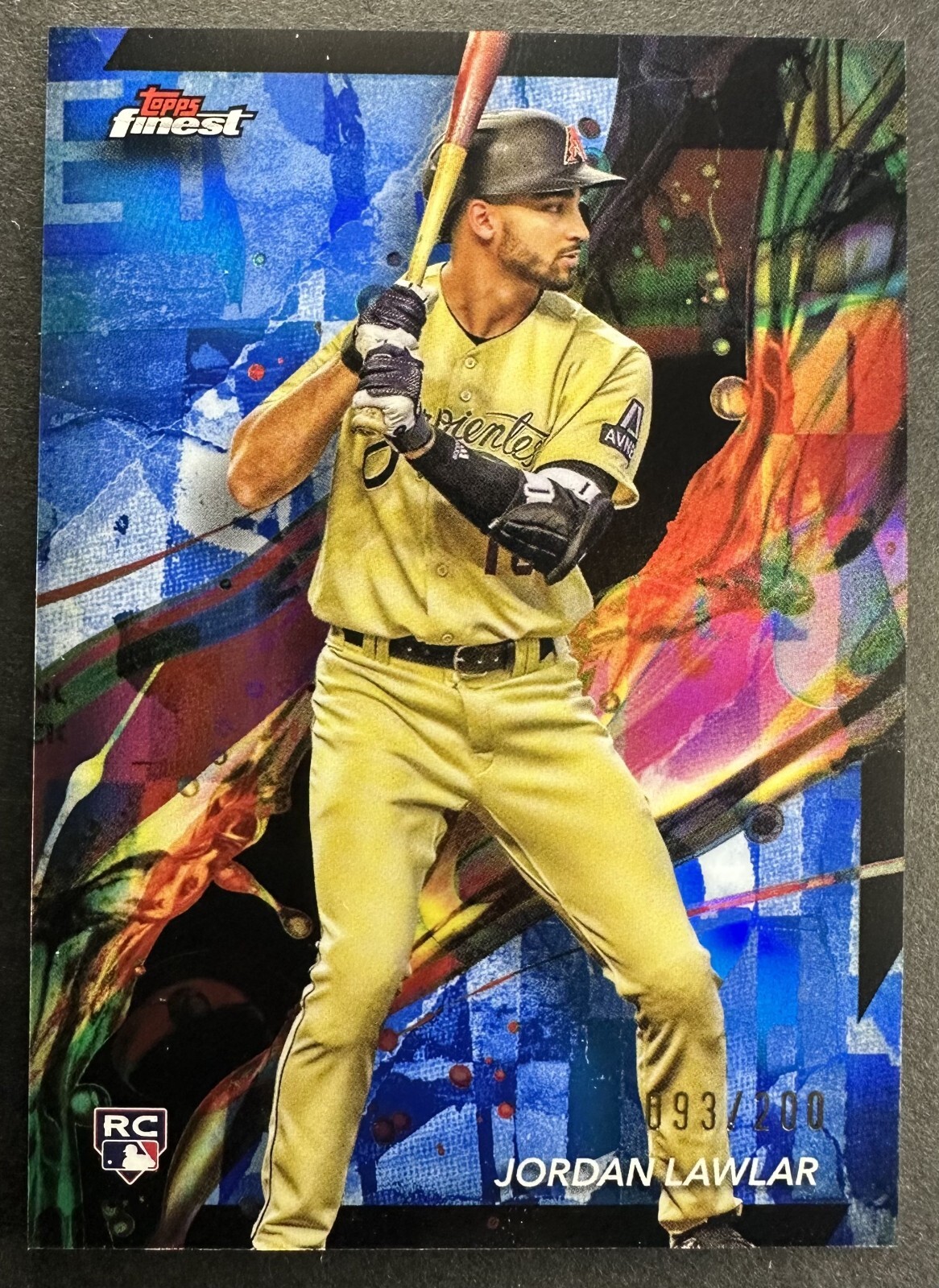 Jordan Lawlar  2024 Topps Finest #95 Common Blue Refractor /200 RC  Diamondbacks