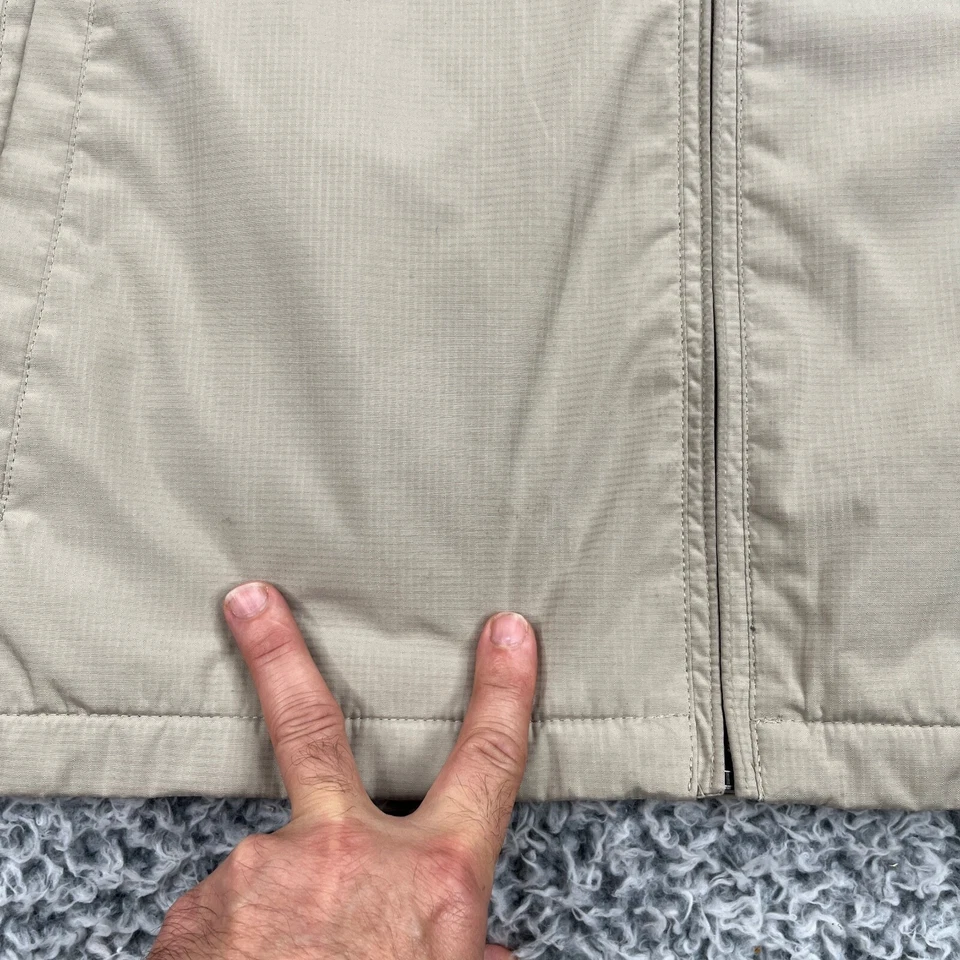 IZOD Vest Mens XL Tan Fleece Lined Full Zip Outdoor Golf Layer Activewear - Image 3 of 4