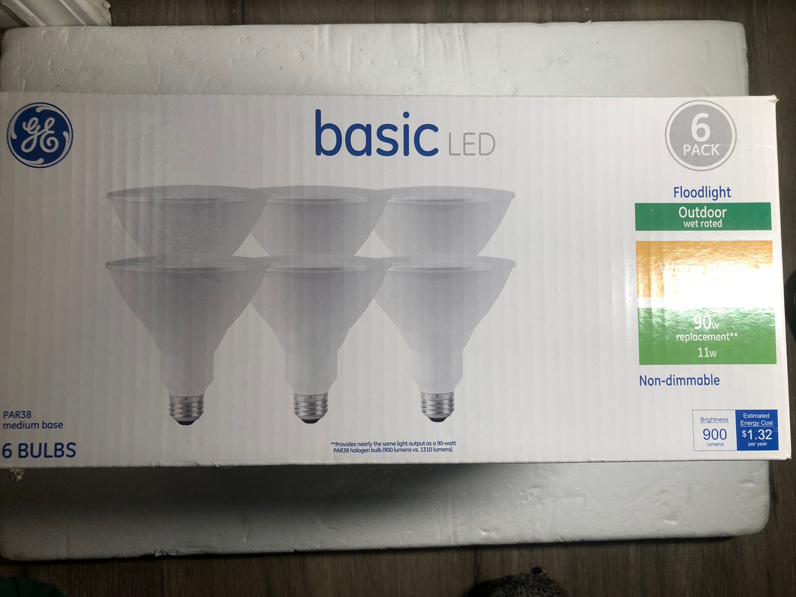 GE Basic 90-Watt Warm White Outdoor Flood Light Bulb (6-Pack) 1 Eco Smart Light