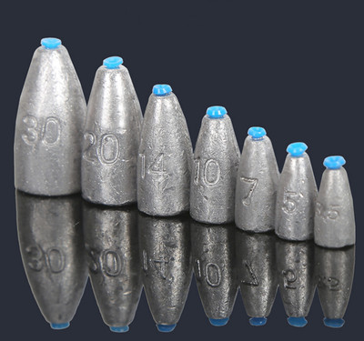 20pcs Fishing Bullet Weights Lead Sinkers Worm Weight Texas Rig Bass 2g ...