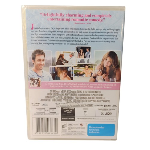 The Back-Up Plan DVD Drama Romance Comedy Fertility Relationships R4 Brand New - Picture 2 of 12