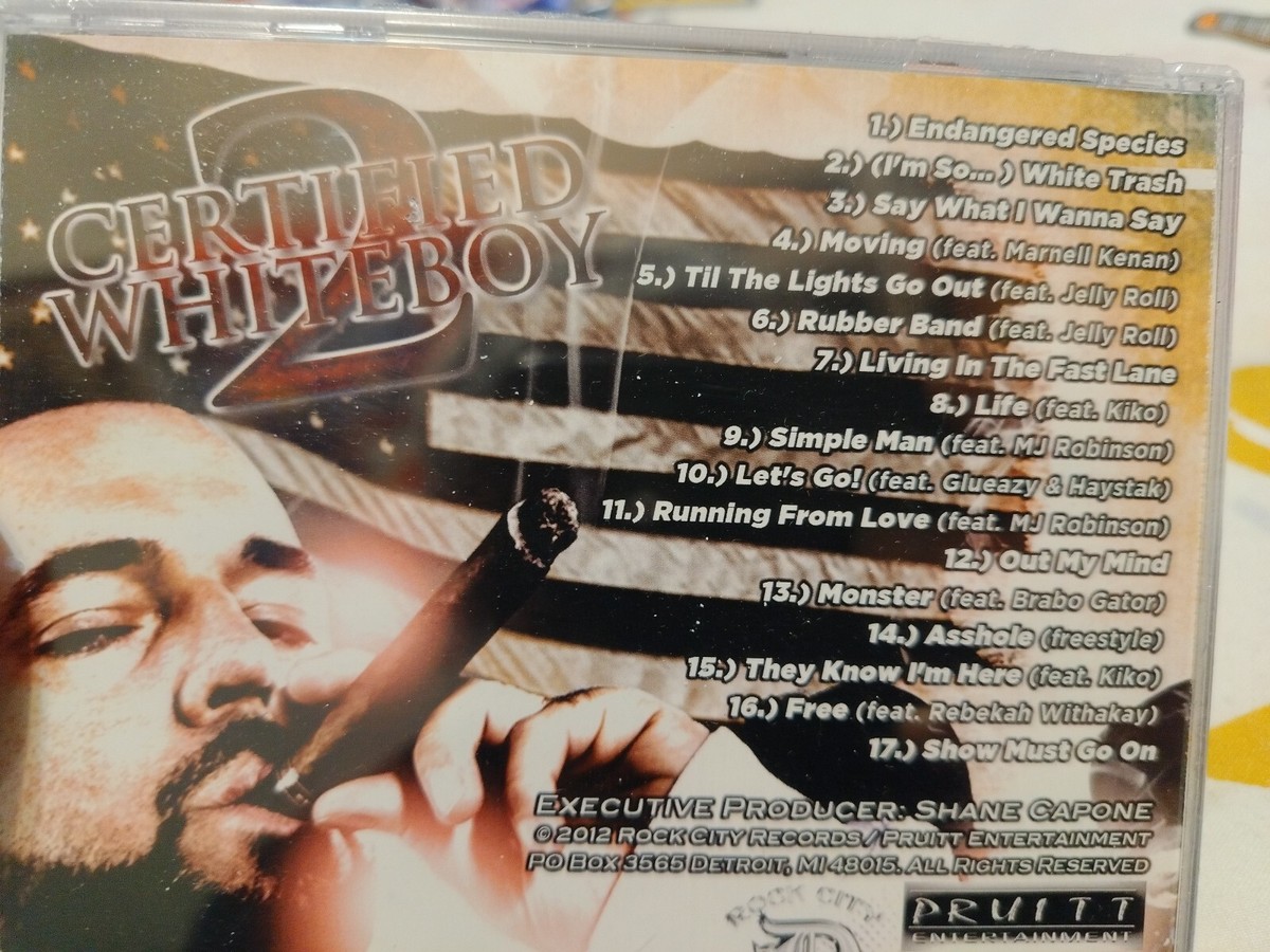 4x Shane Capone CD Lot Certified Whiteboy Detroit Rap Jelly Roll