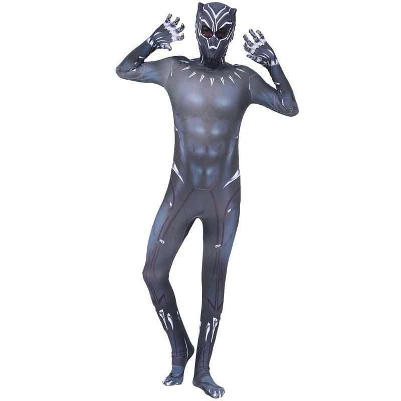 Costume da Super Eroe Black Panther per adulti vestito completo