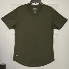 BYLT Premium Basics Signature Men's Medium Drop Cut V-Neck Forrest Green T-Shirt