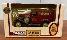 Ertl 1932 Ford Panel Delivery Truck Bank Anheuser Busch 1/25 New CV JD