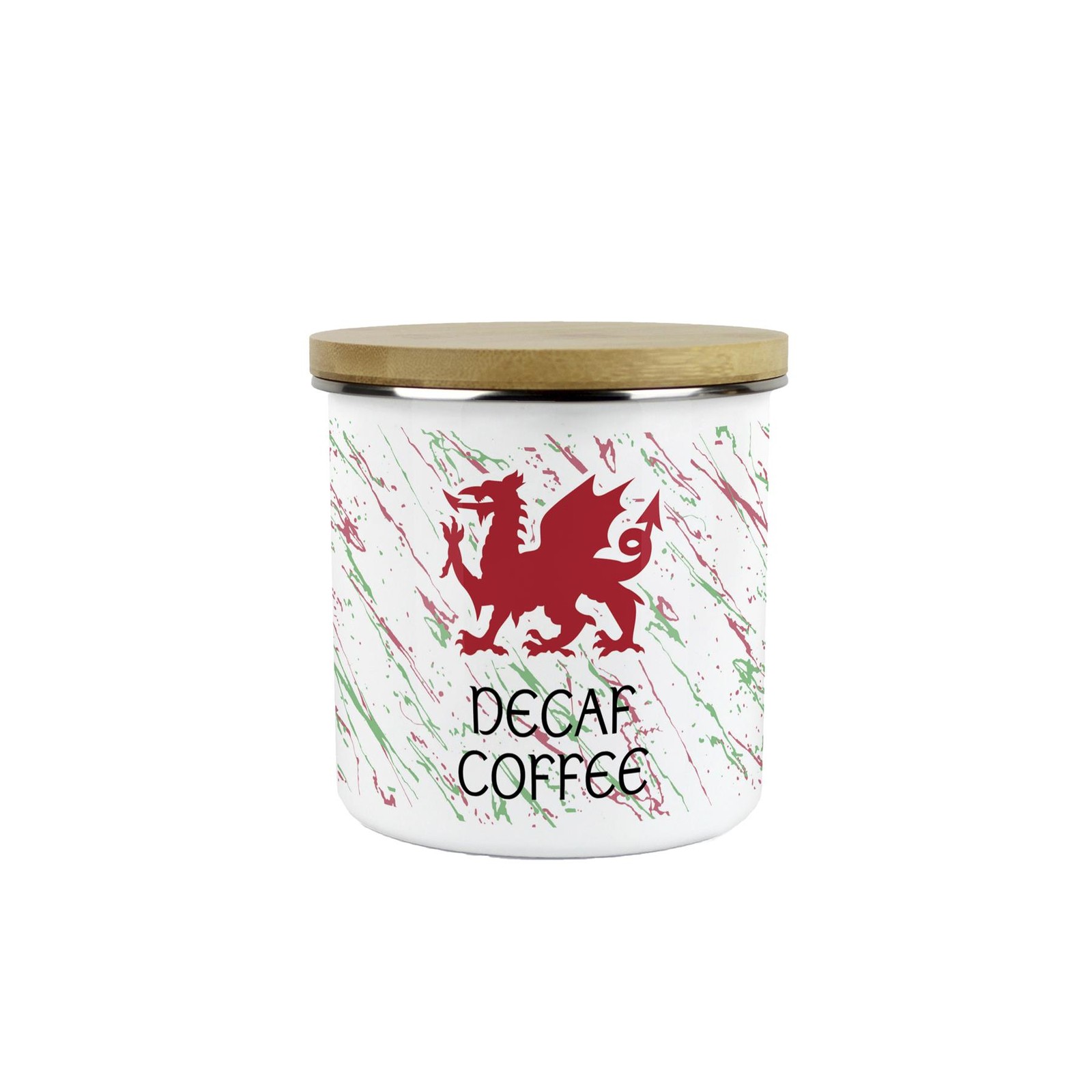 Welsh Dragon Decaf Coffee Medium Canister - Wales Souvenir 600ml Kitchen Gifts