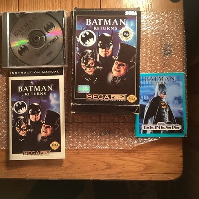 Batman Returns Sega CD 1993 CIB Complete In Box Wit Manual Poster VERY RARE