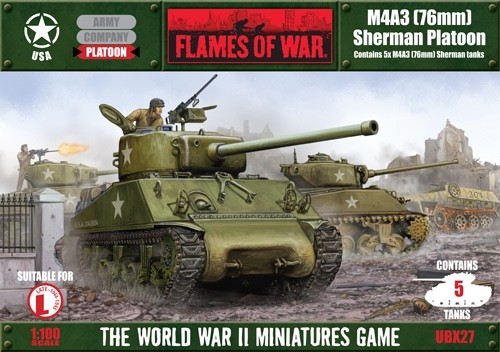 Easy-8 Sherman M4A3 Platoon 15mm WWII Flames War UBX27l American British Korea