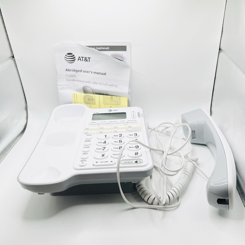 AT&T CL2909 Corded Phone White Speakerphone Caller ID/Call Waiting - Zdjęcie 3 z 7