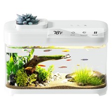 Smart Betta Fish Tank Aquarium 3 Gallon with Temperature Monitor, 3 Stage Fil...