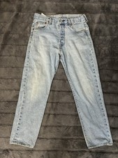 Levi's 501 '93 Straight Fit Men's Jeans 30x29 Light Wash Button Fly Distressed