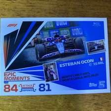 Esteban Ocon F1 Topps Turbo Attax Epic Moments F1 Monte Carlo GP F1 2024 Topps