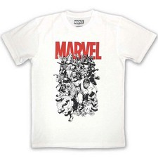 Image of Marvel Comics T-Shirt: Black & White Characters OFFICIAL NEW