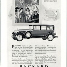 1927 Packard Eight Sedan Car Print Ad Upholstery Gobelins Louis XIV Tapestry
