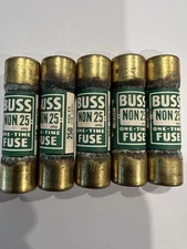 Bussman NON 25A Fuses Lot Of 5 Fuses