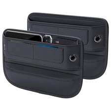 Universal Fit Premium Leather Car Seat Gap Filler Organizer, Center Console Orga