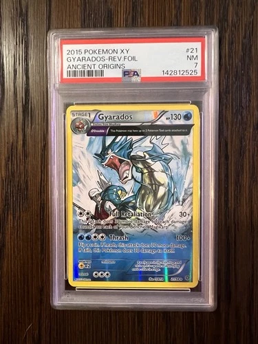 Pokémon TCG Gyarados Ancient Origins 21 Reverse Foil 2015 PSA 7