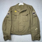 Vintage US Army Wool Field Jacket Mens 40L WWII Military OD Green 1944 Kravitz