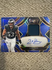 2025 Panini Select ZACK BAUN #/149 Blue Patch Auto #SME-ZBN Philadelphia Eagles