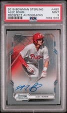 2019 BOWMAN STERLING PRSPCT AUTOS #ABO ALEC BOHM PSA 9 AUTO