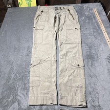 VTG 90s Polo Ralph Lauren Pants Women 8 Beige Paratrooper Military Cargo Utility