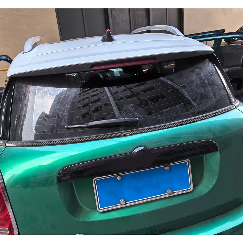 Tapicería de puerta trasera de fibra de carbono real para Mini Cooper Countryman F60 17-23 Foto 3 de 4