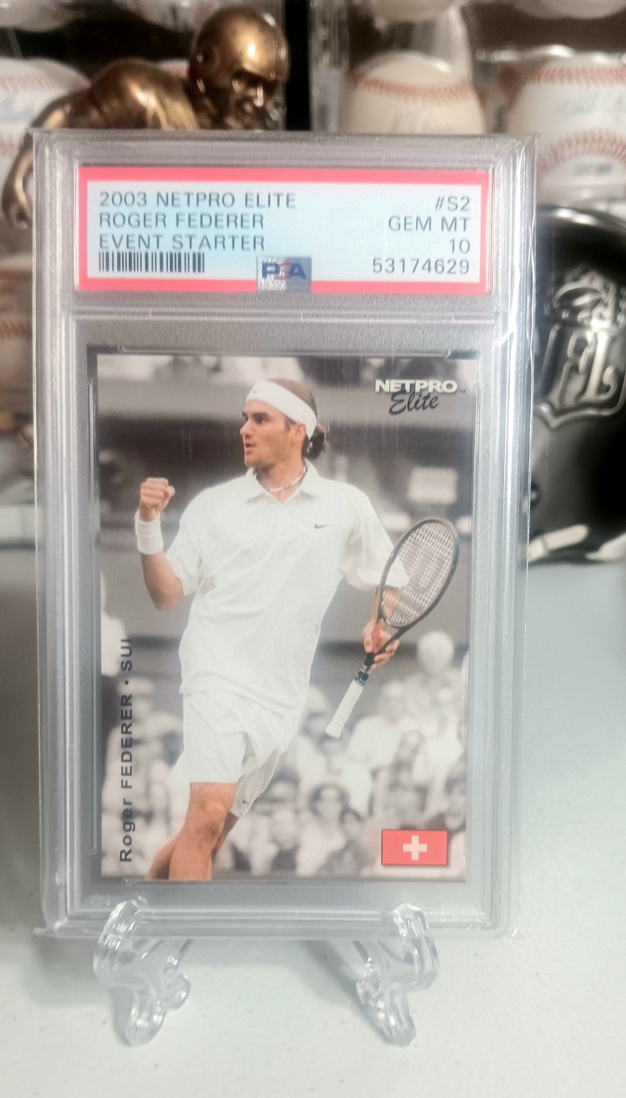 2003 Netpro Elite Roger Federer Rookie RC Event Starter #S2 PSA 10 GEM MT