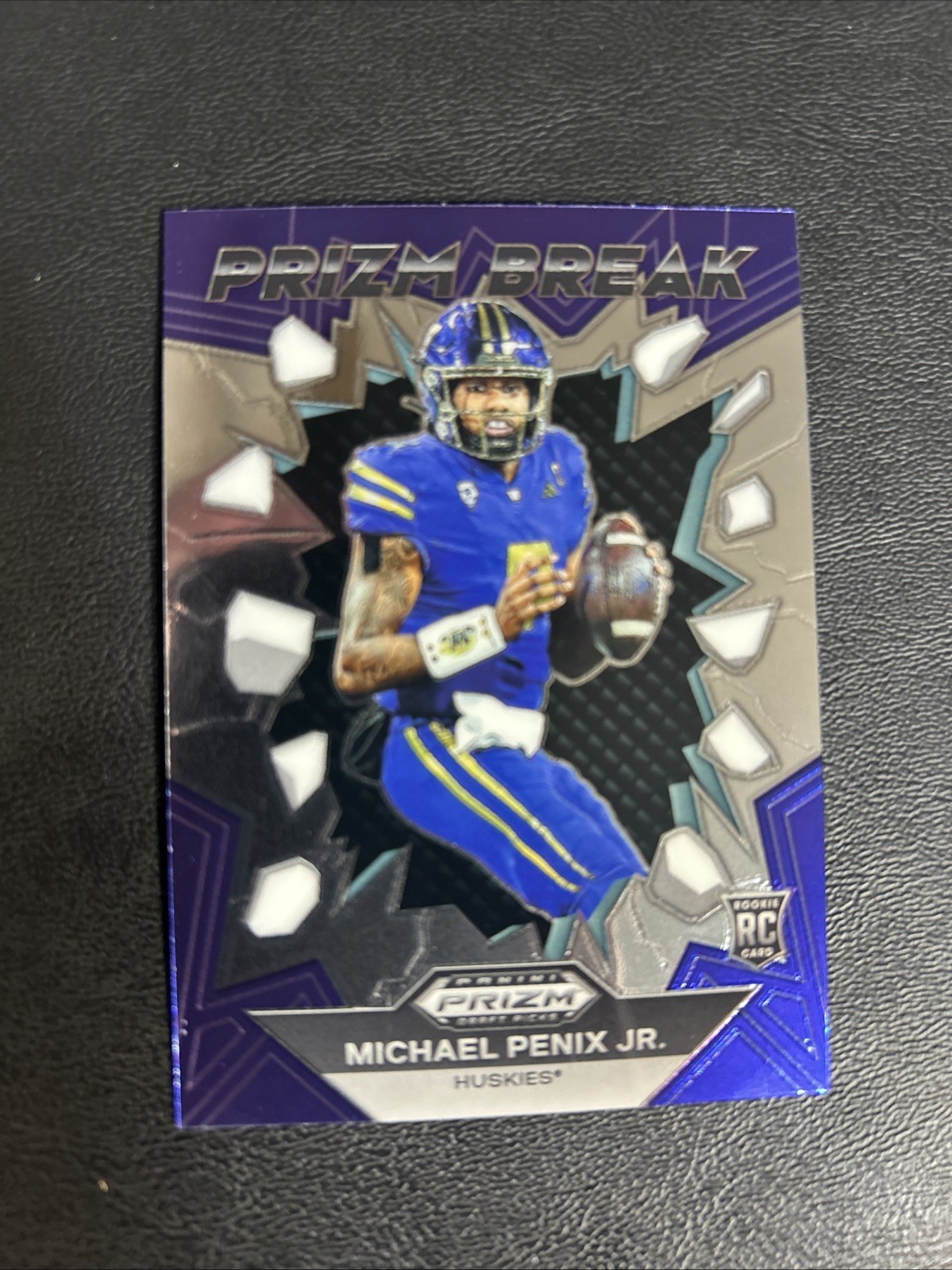 2024 Prizm Draft Picks Prizm Break Michael Penix Jr Rookie Insert Card