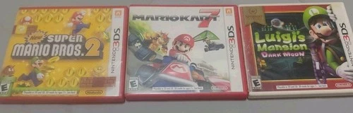 New ListingLot Of Nintendo 3DS Games Mario 7 Luigi's Mansion Dark Moon Super Mario Bros