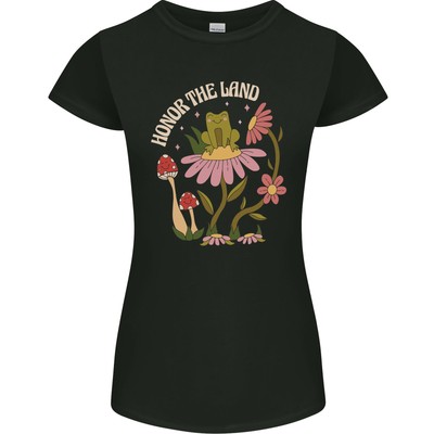 Ehre Die Wunderland Frosch Climate Change Hippie Damen Petite Schnitt T-Shirt