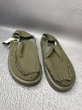 Sanuk Men’s Vagabond St Hemp Green Khaki Shoes size US 9 UK 8 EU 42