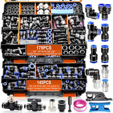 324PCS Quick Connect Air Hose Fitting Assortment Kit 1/8" 1/4" 3/8" 1/2" 4 6 8 1