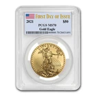 2021 1 oz American Gold Eagle (Type 1) MS-70 PCGS (FDI)