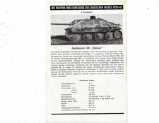 Ausschnitt Beschreibung Jagdpanzer 38 Tonnen " Hetzer "