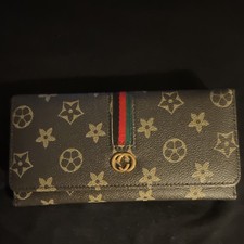 Gucci Brown Logo Zip-Around Women's Wallet with Card Slots and Folding