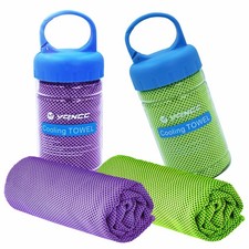 YQXCC Cooling Towel  2 Pack 47"x12"  Ice Cool for Neck  Soft Breathable Mi...