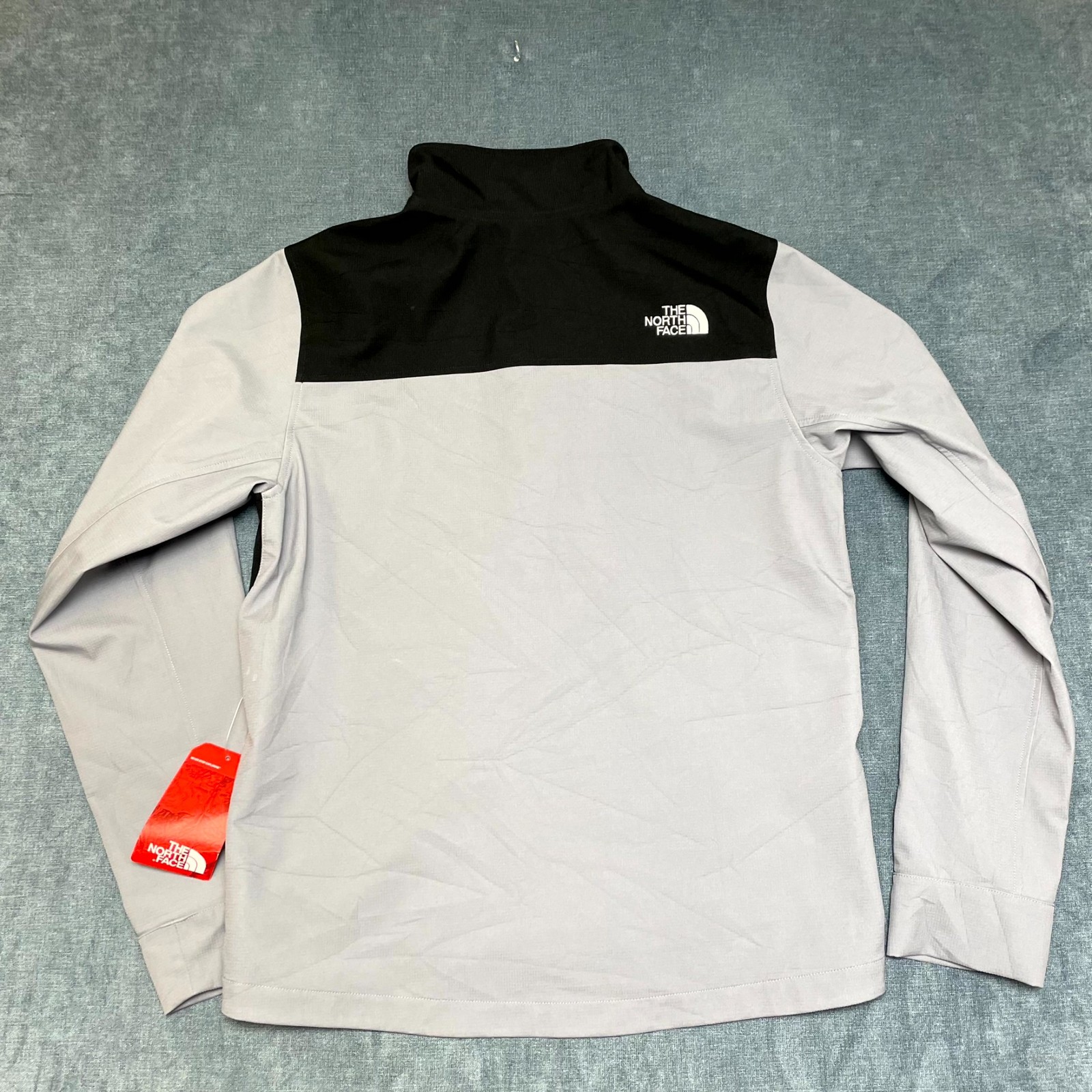 The North Face Vaxart Jacket Mens M Black Gray Full Zip Mock Neck Outdoor Winter thumbnail 9