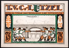 COBLENZ-LÜTZEL "Tug-of-War" RARE 75 Pfennig German Notgeld Koblenz