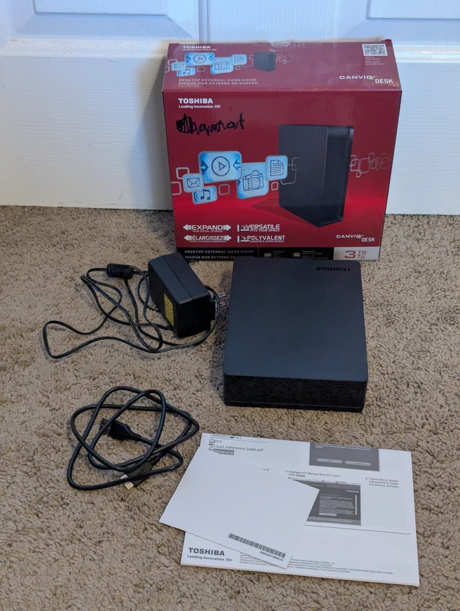 Toshiba External Hard Disk Drives 3 TB Storage Capacity for sale