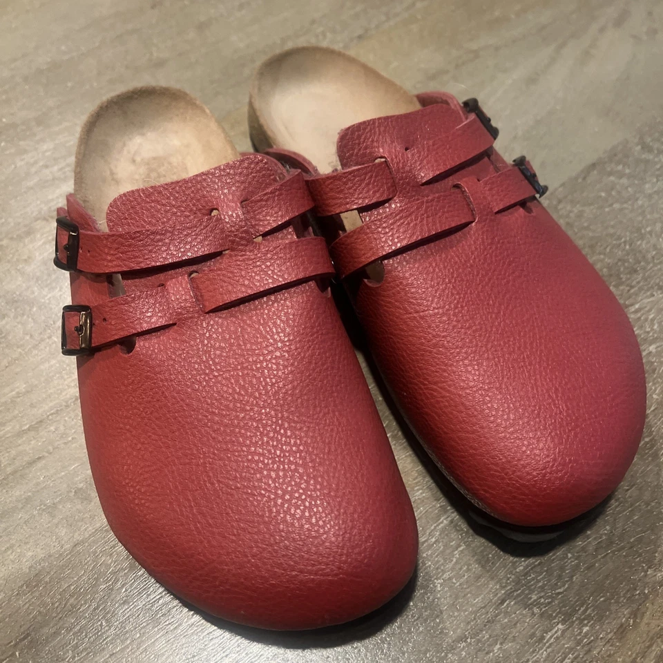 Zuecos de cuero Birkis Birkenstock Camden punta cerrada doble hebilla EU39, WMNS US 9 Foto 2 de 4