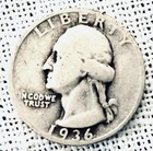 1936-D SILVER GEORGE WASHINGTON QUARTER   SEMI KEY DATE